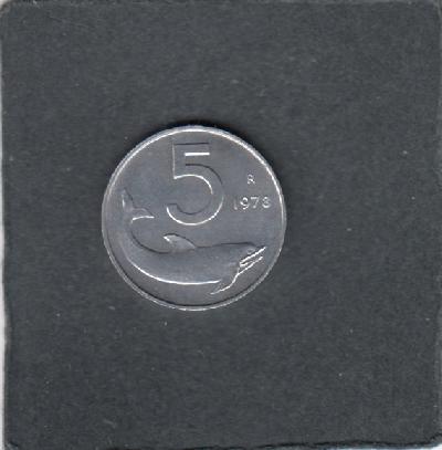 Beschrijving: 5 Lire  FISH  